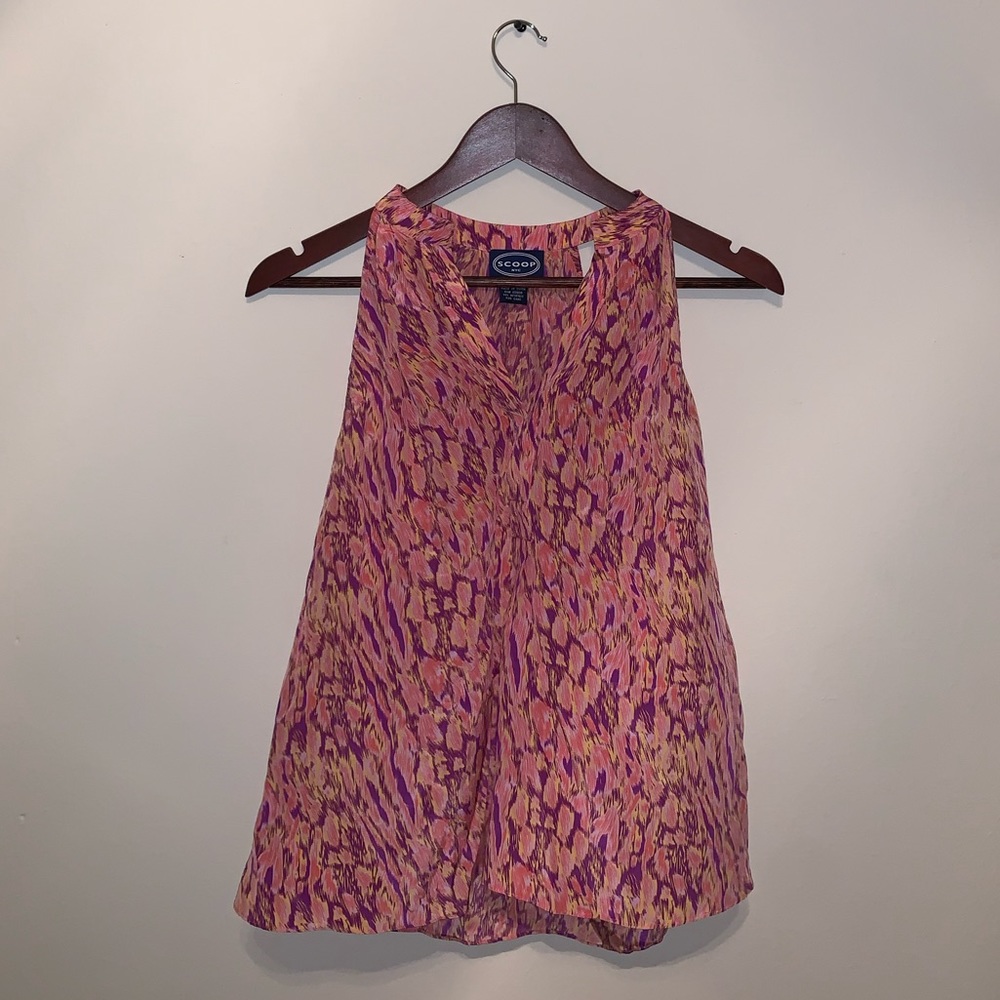 Scoop NYC Pink & Purple Blouse size XS - Picture 2 of 7